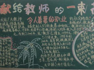 教师节主题黑板报版面设计图7