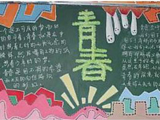 青春主题黑板报版面设计图2