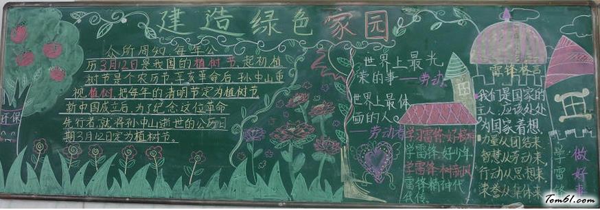 3.12植树节黑板报版面设计图2图片1