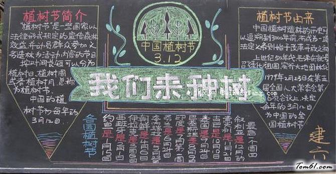 植树节黑板报版面设计图5图片1