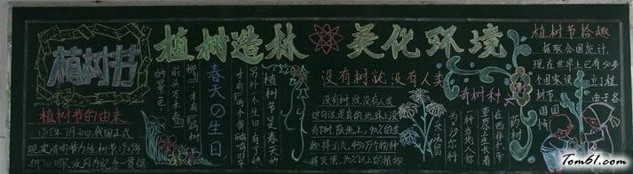 小学生植树节黑板报版面设计图16图片1