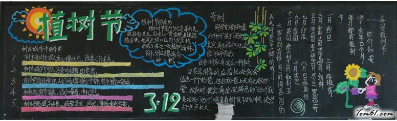 植树节黑板报版面设计图17图片1