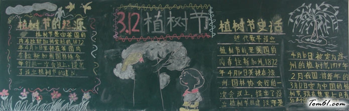 植树节黑板报版面设计图18图片1