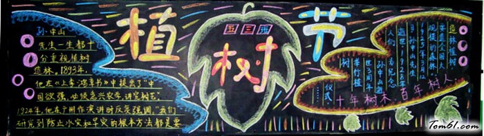 植树节黑板报版面设计图28图片1
