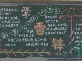 学雷锋黑板报版面设计图8