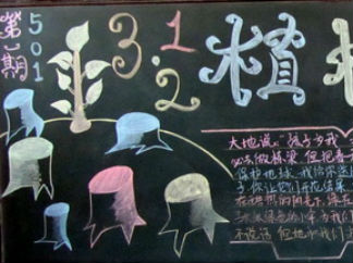 植树节黑板报版面设计图23