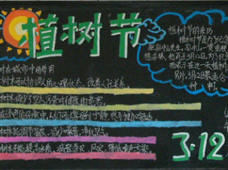 小学植树节黑板报版面设计图7