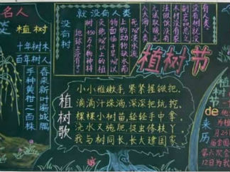 植树节学雷锋黑板报版面设计图2