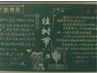 植树节黑板报版面设计图8