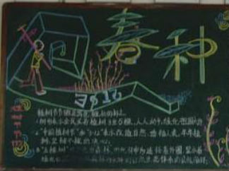 植树节黑板报版面设计图15