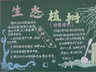 简单好看的植树节黑板报版面设计图4