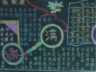 小学生植树节黑板报版面设计图17