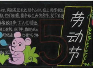 简单又好看的劳动节黑板报版面设计图
