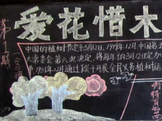 高中植树节黑板报版面设计图3