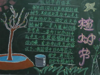 小学生学雷锋植树节黑板报版面设计图