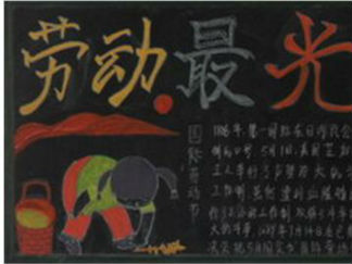 五一劳动节黑板报版面设计图