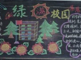 简单好看的植树节黑板报版面设计图