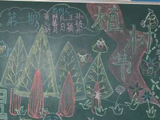 小学生植树节黑板报版面设计图11