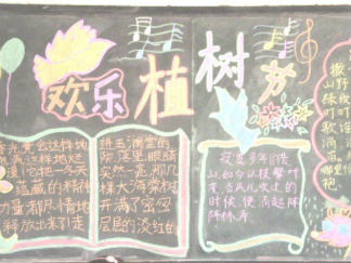 幼儿园植树节黑板报版面设计图