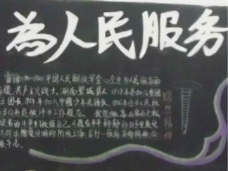 学习雷锋精神黑板报版面设计图