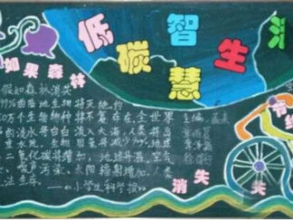 最新低碳环保黑板报版面设计图4