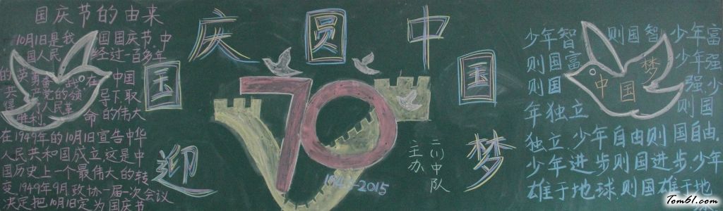 迎国庆圆中国梦黑板报版面设计图图片1