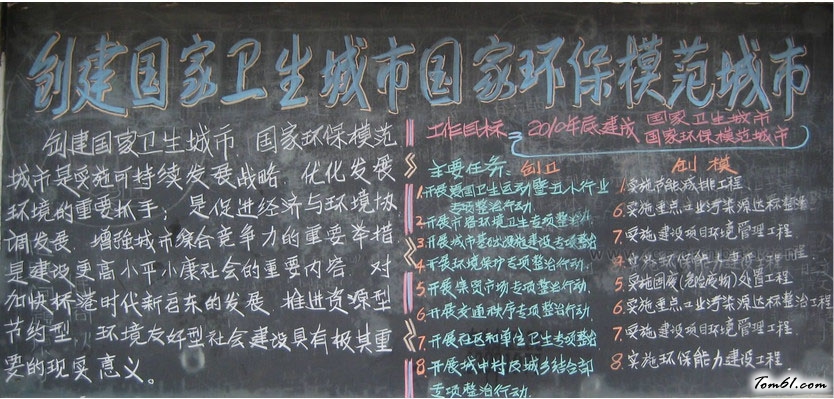 2016年环保知识黑板报版面设计图5图片1
