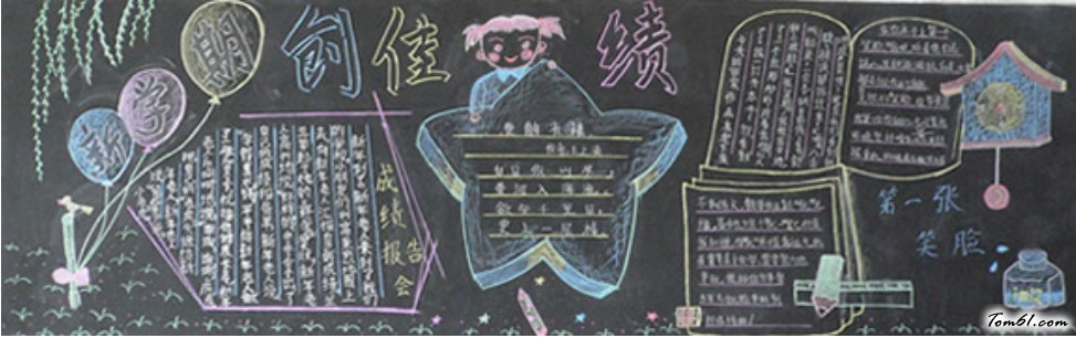 新学期开学高中励志黑板报版面设计图2图片1
