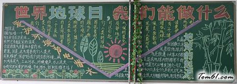 世界地球日黑板报版面设计图3图片1