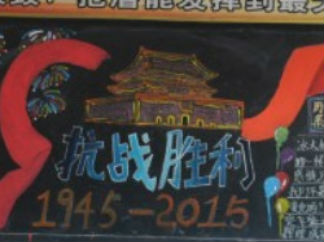 抗日战争胜利纪念日黑板报版面设计图2