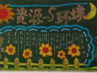 2016年绿色环保黑板报版面设计图2