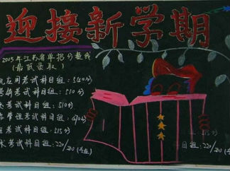 开学激励学生的黑板报版面设计图