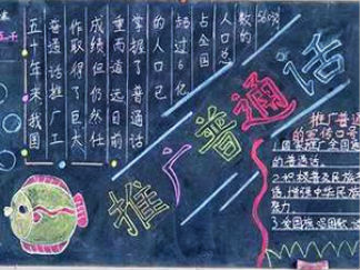 普通话宣传黑板报版面设计图4