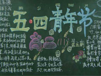 五四青年节黑板报版面设计图19