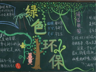2016年环保常识黑板报版面设计图