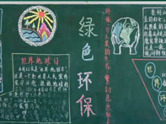 世界地球日黑板报版面设计图2