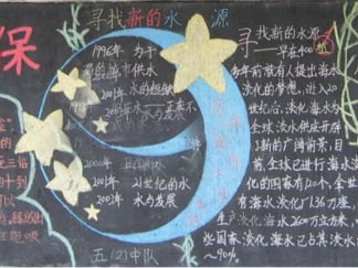 2016年环保学生黑板报版面设计图2