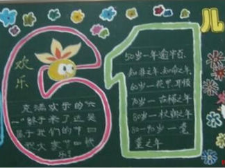 漂亮的六一儿童节黑板报版面设计图2