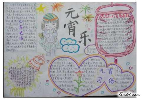 元宵喜乐会手抄报版面设计图3图片1