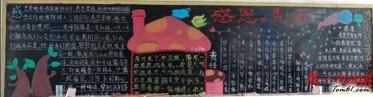 感恩&#8226;责任&#8226;文明礼仪主题黑板报3图片1