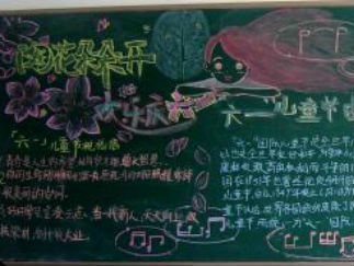 六一儿童节黑板报版面设计图35