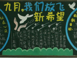 八年级新学期开学黑板报版面设计图5