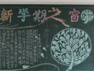 南海中学新学期黑板报版面设计图2