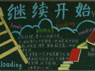 八年级新学期开学黑板报版面设计图6
