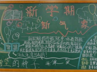 新学期新起点新面貌黑板报版面设计图