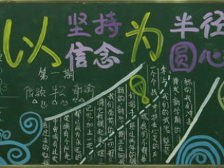 九年级新学期黑板报版面设计图3