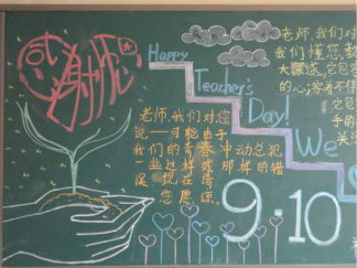 教师节感谢师恩黑板报版面设计图3