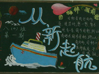 八年级新学期开学黑板报版面设计图4