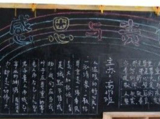 感恩·责任·文明礼仪主题黑板报2
