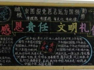感恩主题黑板报版面设计图